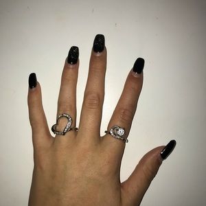 double heart ring